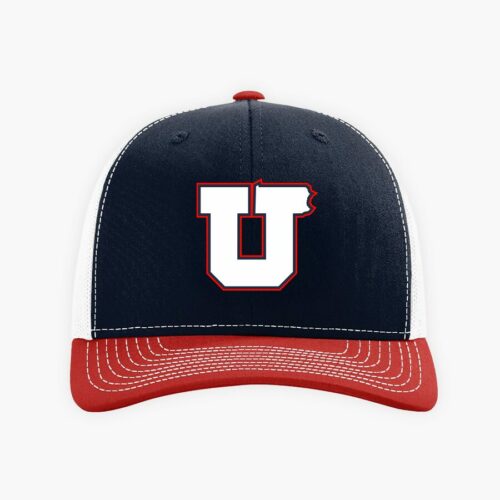 112navywhitered Snapback Trucker Cap