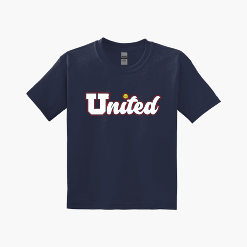 8000B-navy Gildan Youth 50/50 Tee